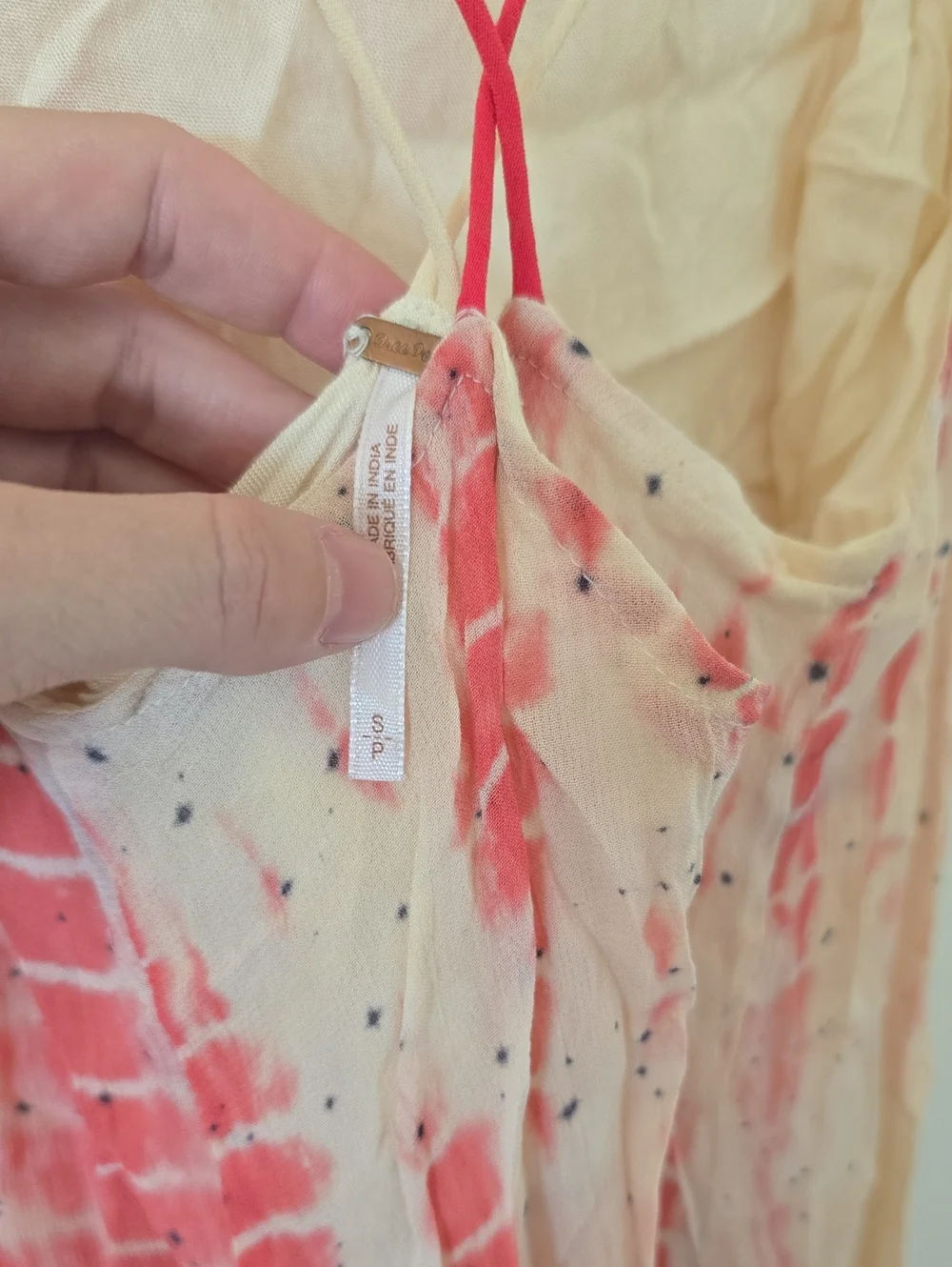 Free People Tie Dye High Slit Top